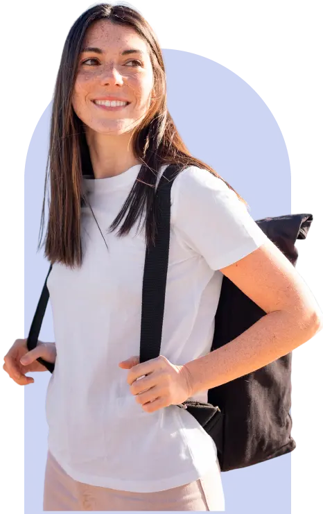 Fotografía de una estudiante